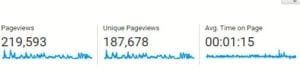 Our Website Stats from Google Analytics
